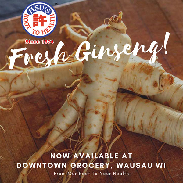 fresh ginseng now available at downtown grocery
