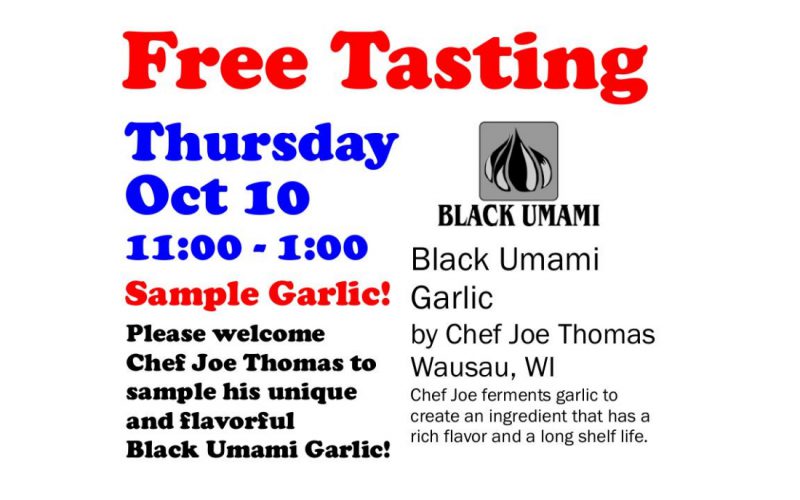 Free Tasting Thursday 10-10-19