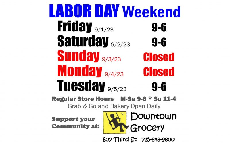 LABOR DAY STORE HOURS